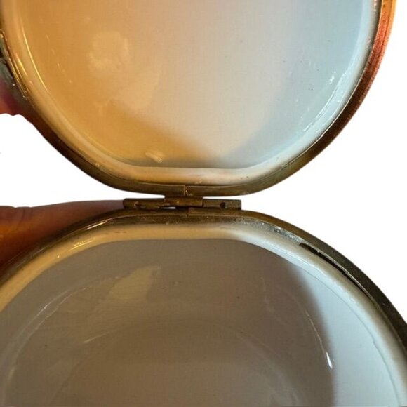 Vintage Napcoware Japan Porcelain Footed Trinket Box Floral Design Gold Trim - Picture 9 of 10